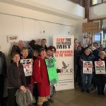 Campaigners against the East Reading MRT scheme celebrate it's rejection by Wokingham Planning Committee